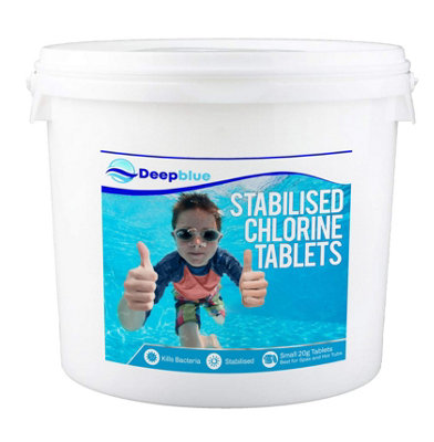 Deep Blue ProfessionalMini 20G Stabilised Chlorine Tablets X1000 20Kg Slow Release from B&Q