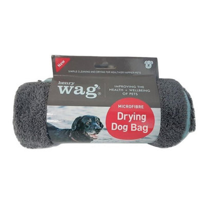 Henry Wag Microfibre Dog Drying Towel Bag CoveringLarge Size from B&Q