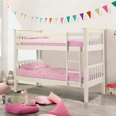 B&Q -  Barcelona 90Cm Single White Bunk Bed