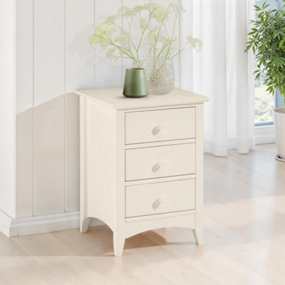 Julian Bowen Cameo 3 Drawer BedsideStone White from B&Q