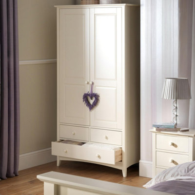 B&Q -  Cameo 2 Door 2 Drawer WardrobeStone White