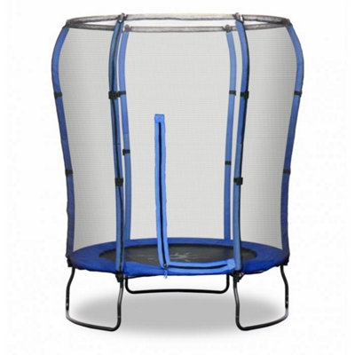 Rebo 4.5Ft Safe Jump Trampoline With Halo Safety EnclosureBlue from B&Q