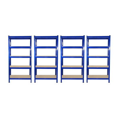 B&Q -  4 Garage Shelving Units5 Tier Heavy Duty Rack For Storage Steel Utility Shelves