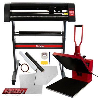 Monstershop Grey Pixmax Clam Heat Press, Vinyl Cutter 38Cm