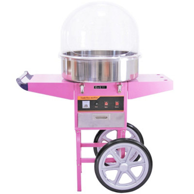 Kukoo Candy Floss Machine With Cart And Protective Dome - Pink - Image 3