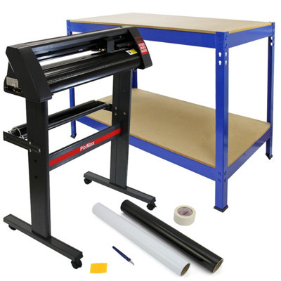 Monstershop 720Mm Vinyl Cutter, Weeding Kit, Q-Rax Workbench Bundle Blue