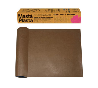 Mastaplasta Instant Self-Adhesive Leather Repair PatchTan 120Cm X 30Cm. Upholstery-Quality Diy Repair For SofasCar Seats from B&Q