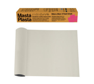 Mastaplasta Instant Self-Adhesive Leather Repair PatchIvory 120Cm X 30Cm. Upholstery-Quality Diy Repair For SofasCar Seats from B&Q