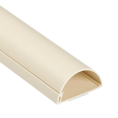D-Line Magnolia Semi-Circle Decorative Trunking (D)25mm from B&Q