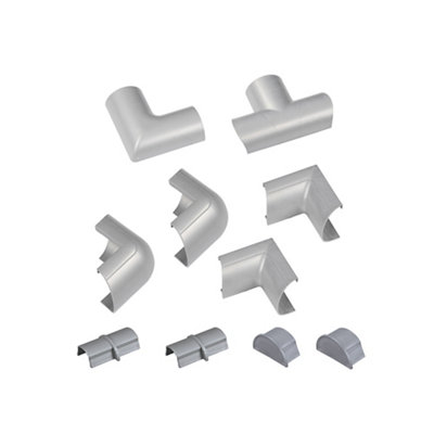 D-Line Aluminium Effect Mini 10 Piece Accessory Pack (D)15mm(W)30mm from B&Q