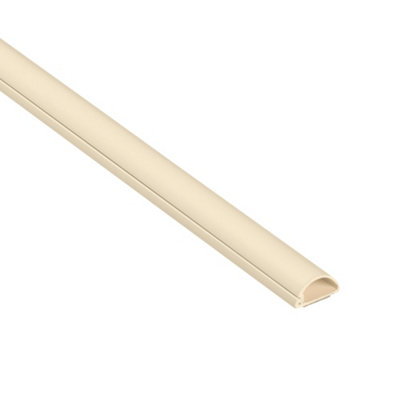 D Line Magnolia Semi-Circle Decorative Trunking (D)20mm from B&Q