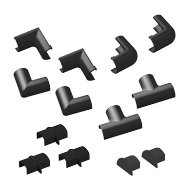 D-Line Black Micro 13 Piece Accessory Pack(W)20mm from B&Q