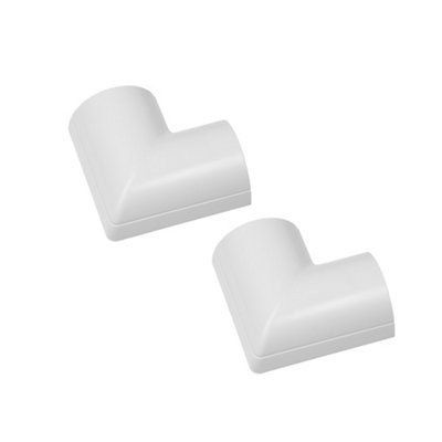 D-Line White 50mm X Flat 25° Plastic Trunking AnglePack Of 2 from B&Q