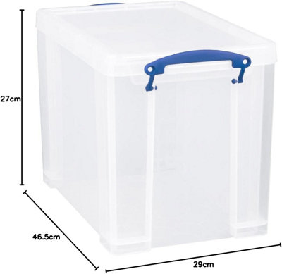 Really Useful Box Plastic Storage 24 Liter Clear from B&Q