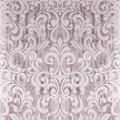 Muriva Bronze Damask Metallic Effect Embossed Wallpaper from B&Q