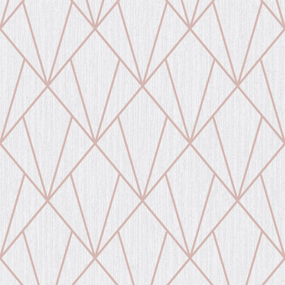Muriva Bronze Geometric Metallic & Glitter Effect Embossed Wallpaper from B&Q