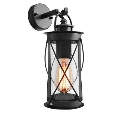 Long Life Lamps Company Outdoor Wall Lantern Black Stainless Steel Vintage Garden Lamp Ip44 Zlc014 from B&Q