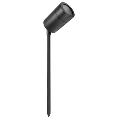 Long Life Lamps Company Matt Black Stainless Steel Garden Spike Light Adjustable Outdoor Spike 240V Zlc020B