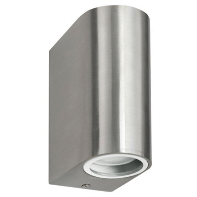 Long Life Lamps Company Modern Up Down Wall Light Gu10 Ip44 Outdoor Garden Wall Light Zlc023 from B&Q
