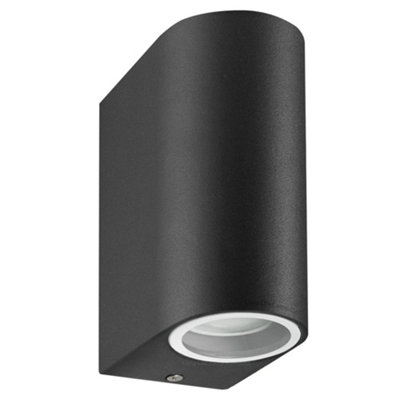Long Life Lamps Company Modern Black Outdoor Wall Light Up Down Garden Luminare Zlc024 from B&Q