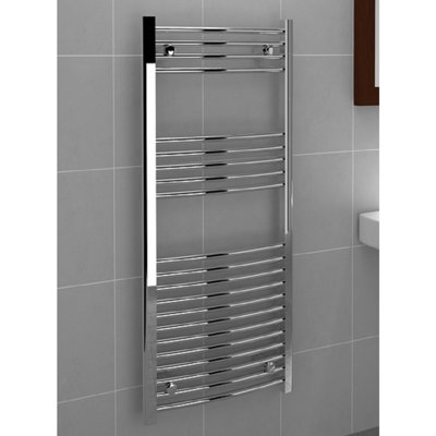Vitellio Curved Chrome Towel Rail 1200 X 500mm from B&Q