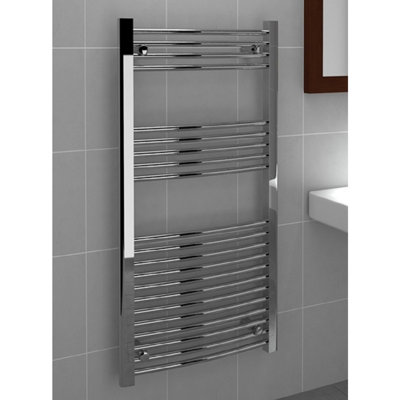 Vitellio Curved Chrome Towel Rail 1200 X 600mm from B&Q