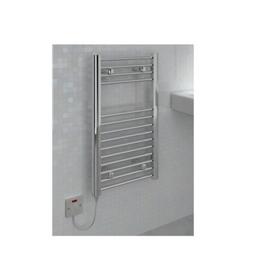 Vitellio Straight Chrome Towel Rail 800mm X 400mm from B&Q