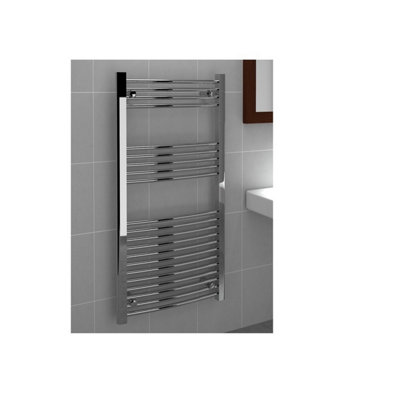 Vitellio Curved Chrome Towel Rail 1200 X 750mm from B&Q