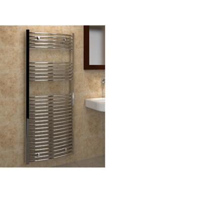 Vitellio Curved Chrome Towel Rail 1800 X 750mm from B&Q