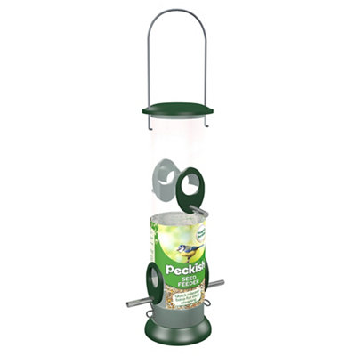 Peckish All-Weather Stainless Steel Seed Feeder, 670 G Capacity, Polycarbonate Tubes - Neutral - Image 8
