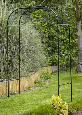 Ruddings Wood Metal Extra Wide Garden Arch Archway Entrance Arbour Climbing Rose Plant Trellis from B&Q