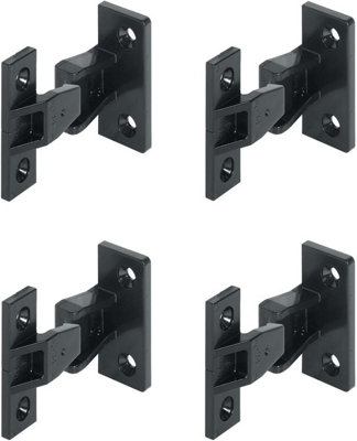 Partition Bracket Push Fitting Keku As ClipPack Of 4 from B&Q