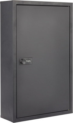 B&Q Wall Mounted Key Cabinet Combination Lock Security Storage Box 50 Hooks