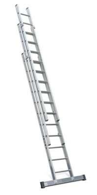 Lytepro+ En131-2 Professional Industrial 3 Section Extension Ladder 3X10 Rung from B&Q