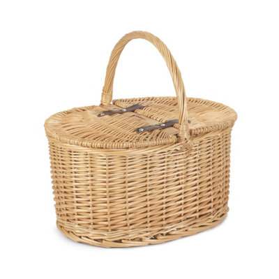 Red Hamper Eh017 Wicker Buff Oval Picnic Basket
