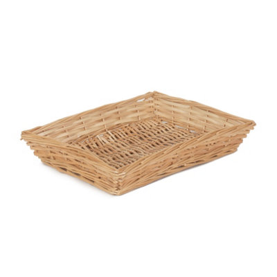 Hamper Pt053 Wicker Rectangular Flat Split Willow Tray Red