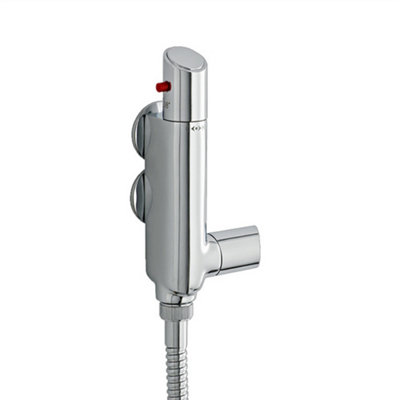 Enki , Vito, T28, Chrome, Thermostatic Shower Mixer Valve, Solid Brass, Anti-Scald Thermostatic Device, Constant Temperature Contro Size 0.5