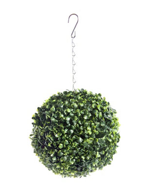 Best Artificial 23Cm Green Boxwood Buxus Grass Hanging Basket Topiary BallSuitable For Outdoor UseWeather & Fade Resistant from B&Q