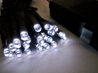 Best Artificial 50 Bright White Led Outdoor Waterproof Battery 8 Multi-Function String Lights With Timer from B&Q