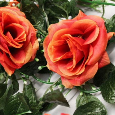Best Artificial 7Ft Champagne Silk Rose Garland DecorationPerfect From HomeOffice Or Events from B&Q