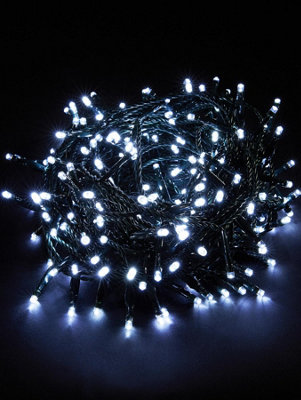Best Artificial 300 Bright White Low Voltage Mains Powered Led Waterproof String Lights With Optional Timer & Memory from B&Q