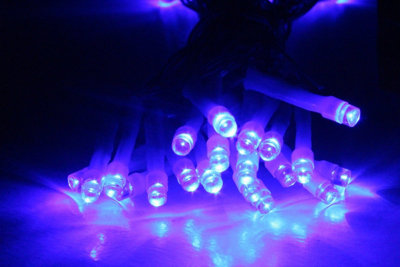 Best Artificial 40 Led Indoor Battery String Lights 4M Length Party Fairy Christmas / Blue / Clear Cable from B&Q