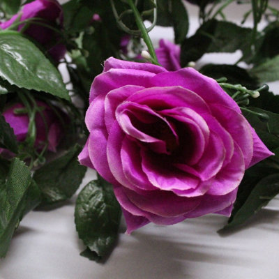 Best Artificial 7Ft Light Purple Silk Rose Garland DecorationPerfect From HomeOffice Or Events from B&Q