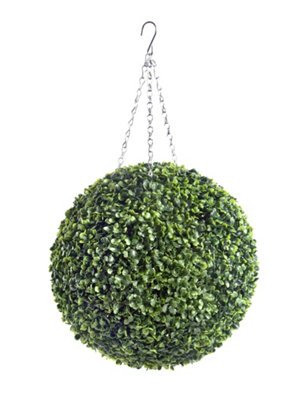 Best Artificial 36Cm Green Boxwood Buxus Grass Hanging Basket Topiary BallSuitable For Outdoor UseWeather & Fade Resistant from B&Q