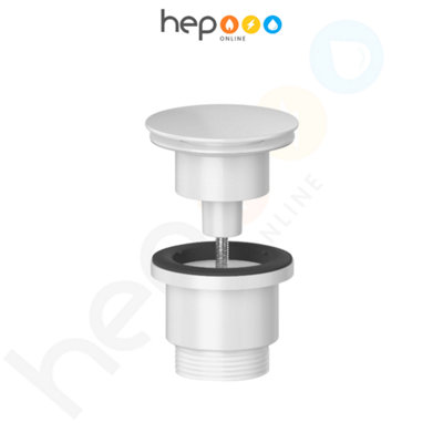 B&Q -  Matt White 1.1/4" Basin Waste Click Clack Clicker /free Flowing Leak Free