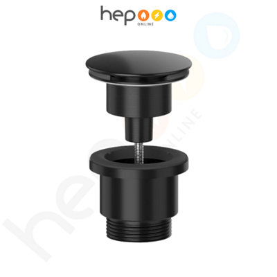 Universal Matt Black Click Clack Bathroom Sink Waste Basin Waste 'Leak Free' - Image 3
