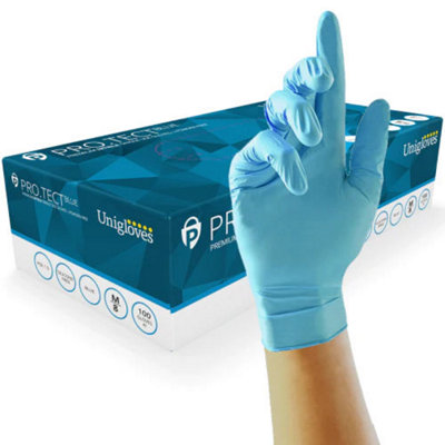 Unigloves Blue Pro.tect Box Of 100 Nitrile Gloves Small