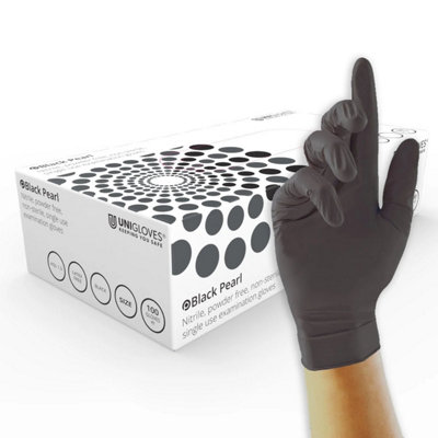 B&Q -  Black Pearl Box Of 100 Nitrile Gloves