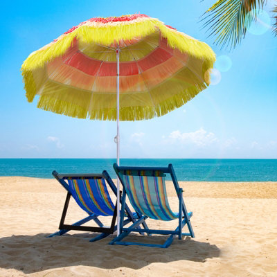 Outsunny Garden Patio Hawaii Beach Sun Umbrella Sunshade Outdoor Folding Tilting Parasol from B&Q