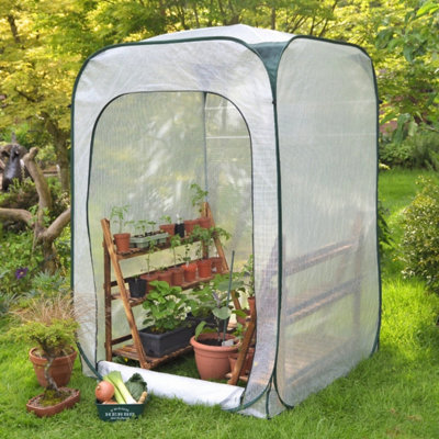 Gardenskill Pop-Up Walk In Greenhouse Tomato Grow House Poly Plant Cover 1.25M X 1.85M H from B&Q